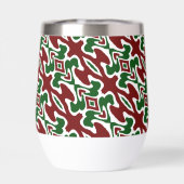 波状トリップ(幻覚体験)のようなレトロモダンクリスマスストライプパターン (背面)