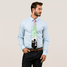 波状トリップ（幻覚体験）のような抽象芸術周波プライドフラグ ネクタイ