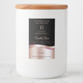 波状バラ金ゴールドデコーブラックモノグラム製品ラベル フードラベル (正面)