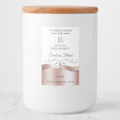 波状バラ金ゴールドデコーホワイトモノグラム製品ラベル フードラベル (正面)