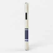 波状パインターリーストライプズ海軍とクリーム名 Case-Mate iPhoneケース (裏面/右)