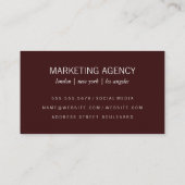 波状パタモダンーングランジを持つフォント 名刺 (裏面)