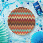 波状パターンセドナ南西紙プレート ペーパープレート (パーティー)