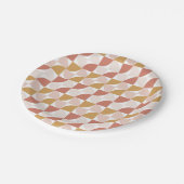 波状パターン（の模様が）ある ペーパープレート (アングル)