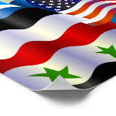 波状フラグ壁紙 ポスター (角)