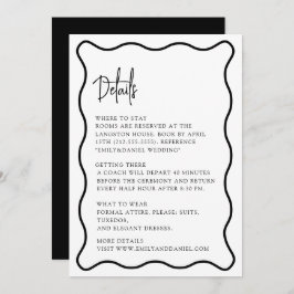 波状フレーム、波状縁ど、モダン詳細カード セーブザデート