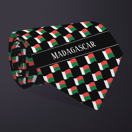 波状マダガスカル国旗のパターン ネクタイ