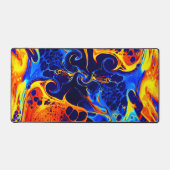 波状モダンカラフル抽象芸術スタイル デスクマット (正面)