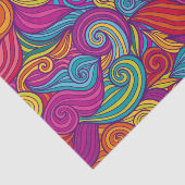 波状ユニークカラフルストライプ渦巻きパターン 薄葉紙 (詳細)