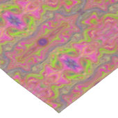 波状ライムグリーンとホットピンクのパタトリップ(幻覚体験)のようなーン テーブルクロス (アングル)