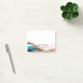 波状ラインモダンな科学技術のカスタム ポストイット (オフィス)