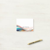 波状ラインモダンな科学技術のカスタム ポストイット (デスク上)