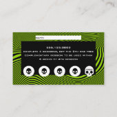 波状ライン及びスカルのモダンのロイヤリティ 名刺 (裏面)