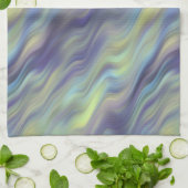 波状ラベンダーのテクスチャ キッチンタオル (折り畳み)