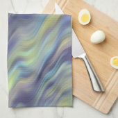 波状ラベンダーのテクスチャ キッチンタオル (四つ折り)