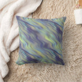 波状ラベンダーのテクスチャ クッション (ブランケット)