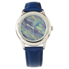 波状ラベンダーのテクスチャ 腕時計