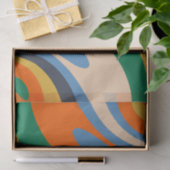 波状ループレトロ数々の – カラー抽象芸術パターン 薄葉紙 (ギフト)