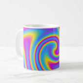 波状レインボー コーヒーマグカップ (正面左)