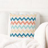 波状レトロカラーRickラックデザイン装飾用クッション クッション