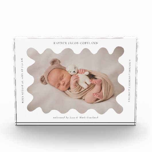 波状予測できなフレーム生まれたばかりの保持 フォトブロック (正面)