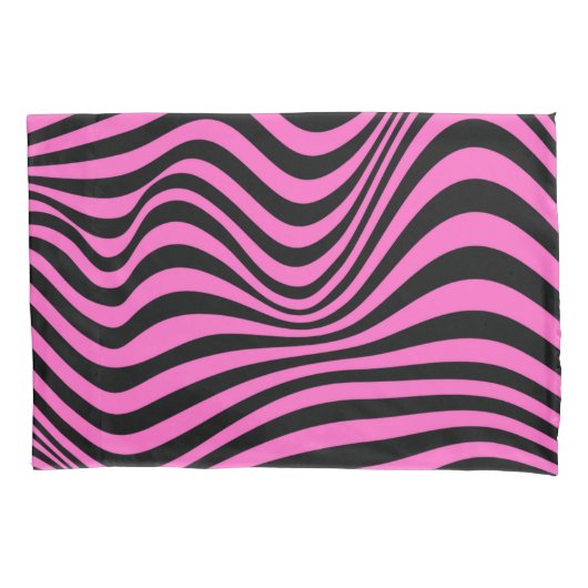 波状光学的錯覚パターン 枕カバー (正面)