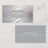 波状動的な不規則な線のパターン。ビジネスカー 名刺 (正面/裏面)