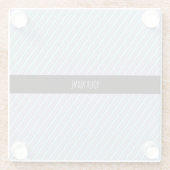 波状垂直オレンジ色パターミニマルン ガラスコースター (裏面)