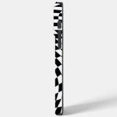 波状市松模様に黒と白の光学錯覚 Case-Mate iPhoneケース (裏面 / 左)