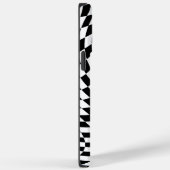 波状市松模様に黒と白の光学錯覚 Case-Mate iPhoneケース (裏面 / 右)