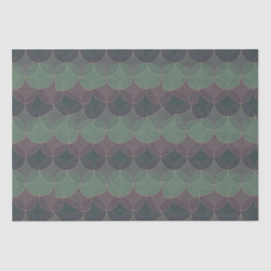 波状幾何学的ラッピング紙 薄葉紙 (正面)