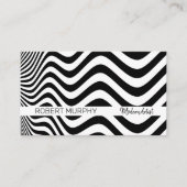 波状抽象芸術パターン名刺 名刺 (正面)