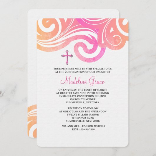 波状招待状 招待状 (正面/裏面)