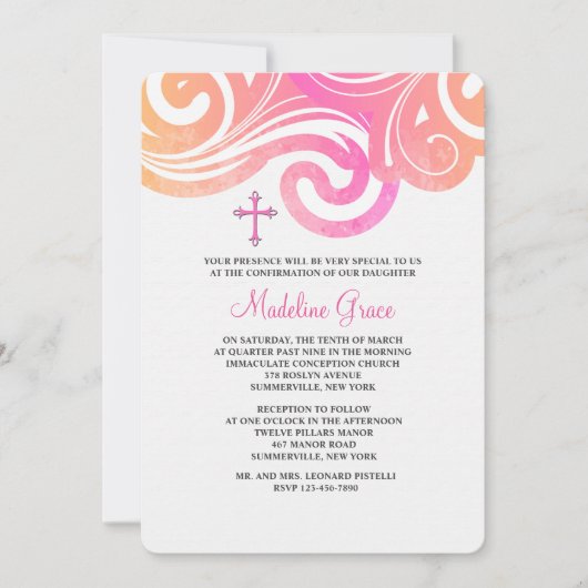 波状招待状 招待状 (正面)