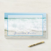 波状曲線の油エレガント手書き名テンプレート ポストイット (デスク)