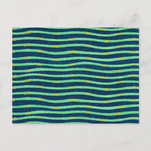 波状木日本の切織物 ポストカード (正面)