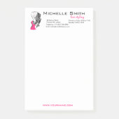 波状毛のHairstylingのブランディングの美しい女の子 ポストイット (正面)