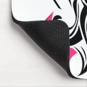 波状毛のHairstylingのブランディングの美しい女の子 マウスパッド (コーナー)