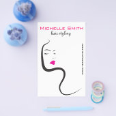 波状毛のHairstylingのブランディングアイコンを持つ女の子 チラシ (シングル)