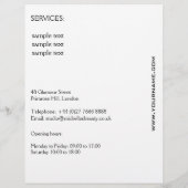 波状毛のHairstylingのブランディングアイコンを持つ女の子 チラシ (裏面)