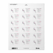 波状毛のHairstylingのブランディングアイコンを持つ女の子 ラベル (フルシート)