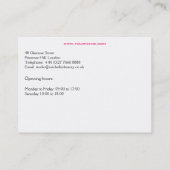 波状毛のHairstylingのブランディングアイコンを持つ女の子 名刺 (裏面)