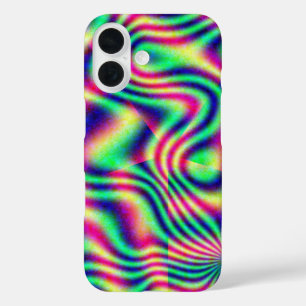 波状気化波レトログロー iPhone 16ケース