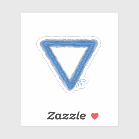 波状水元素錬金術シンボルカスタム シール (シート)