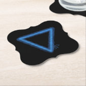 波状水要素の錬金術シンボル ペーパーコースター (アングル)