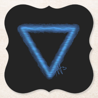 波状水要素の錬金術シンボル ペーパーコースター