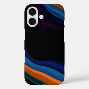 波状波:ミニマリスト抽象芸術 iPhone 16ケース