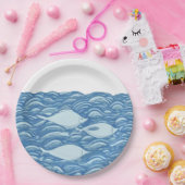 波状海魚類紙プレート ペーパープレート (パーティー)