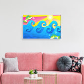 波状海 キャンバスプリント (インサイチュ (リビング))