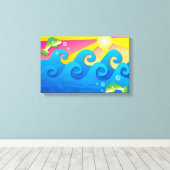 波状海 キャンバスプリント (インサイチュ (ウッドフロア))